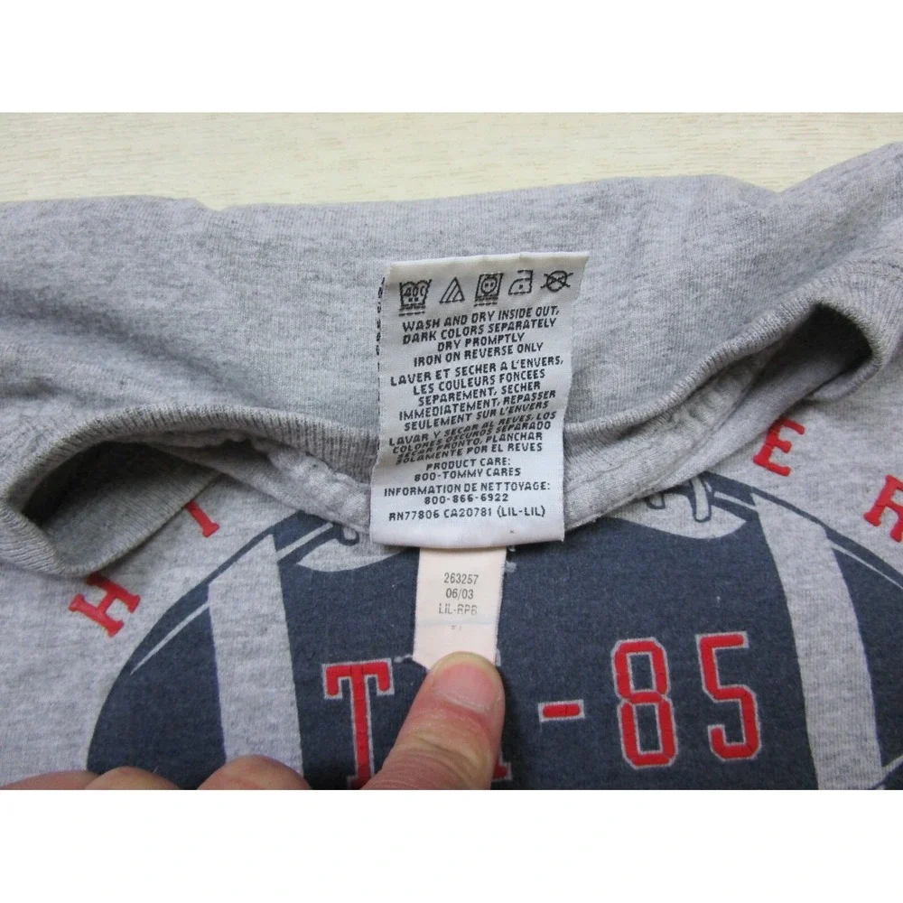 Vintage‎ Long Sleeve Tommy Hilfiger Football Shirt (M) TH-85 Y2K Varsity Graphic